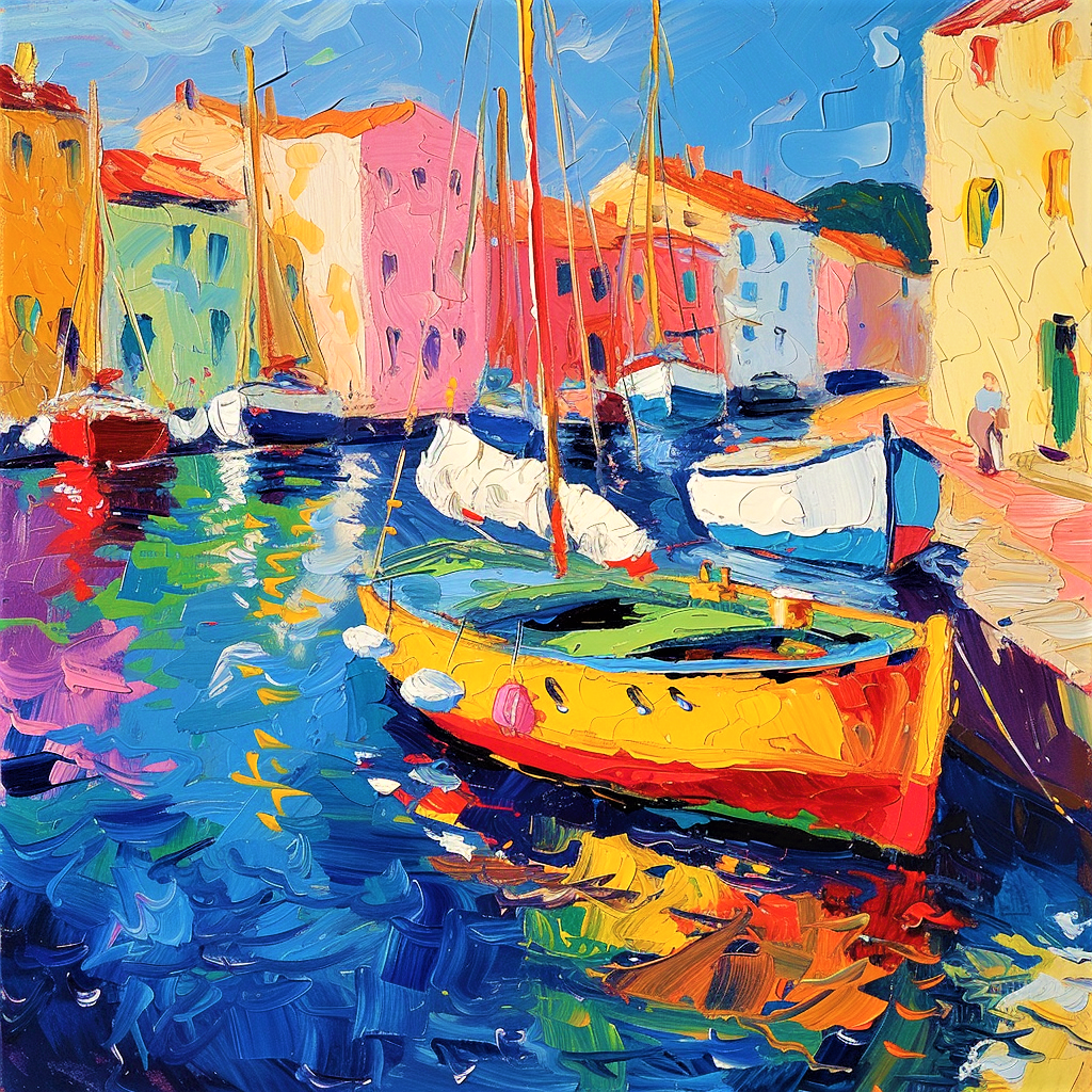 BRIGHT FAUVISM STYLE SCENERY WALL ART COLLECTION