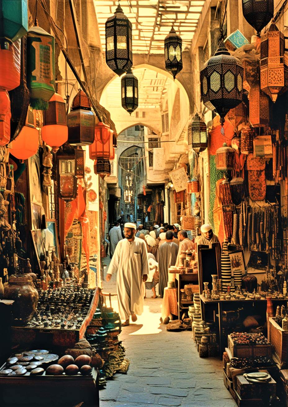 Arabian Bazar In Mellow Light Scene