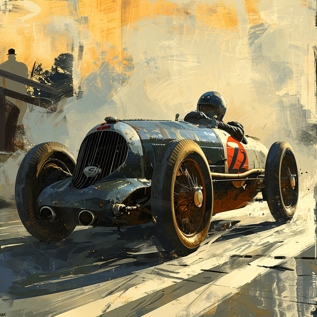 OLD TIMER RACING BOLIDE CAR ARTWORK 