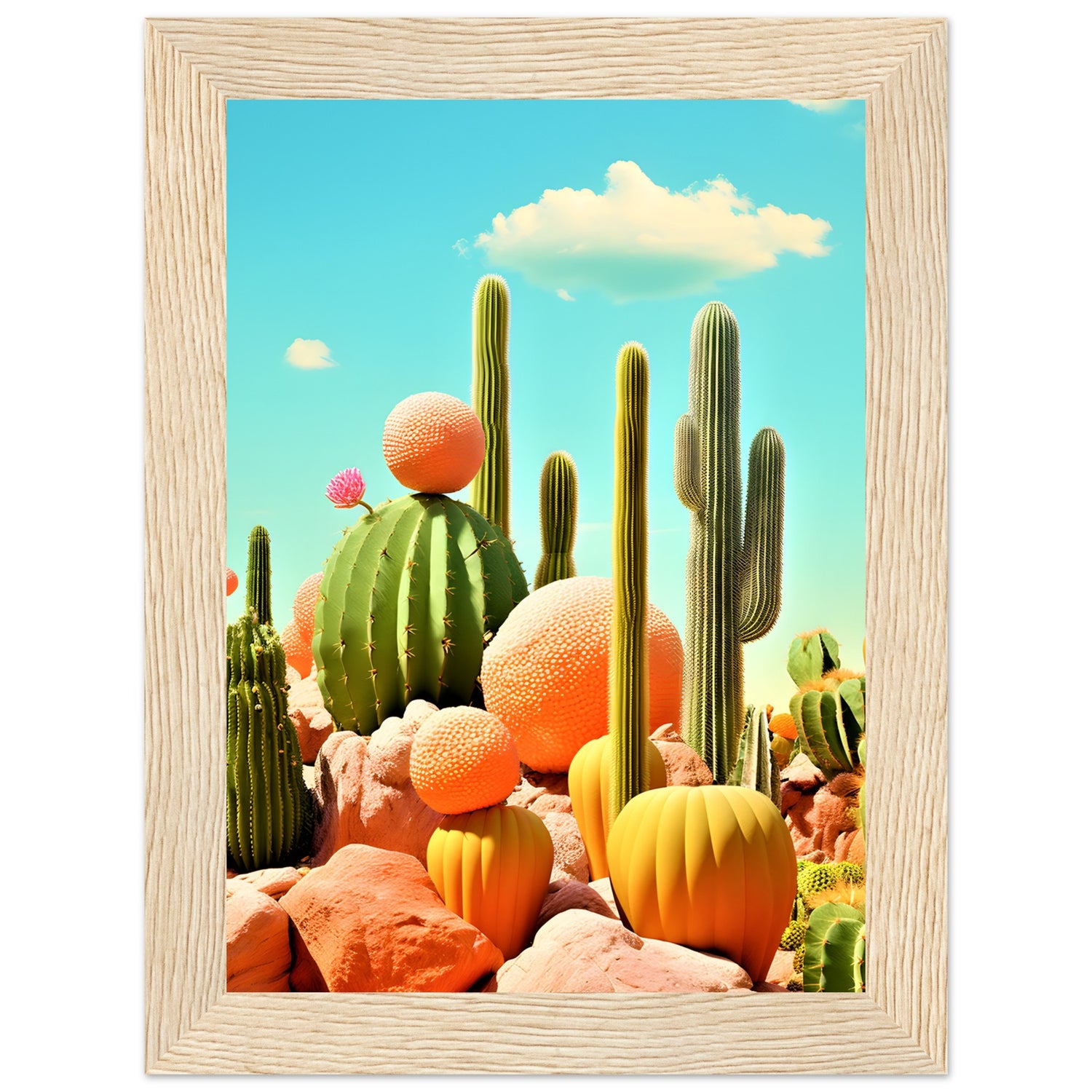 Desert Cacti Walley Wall Art