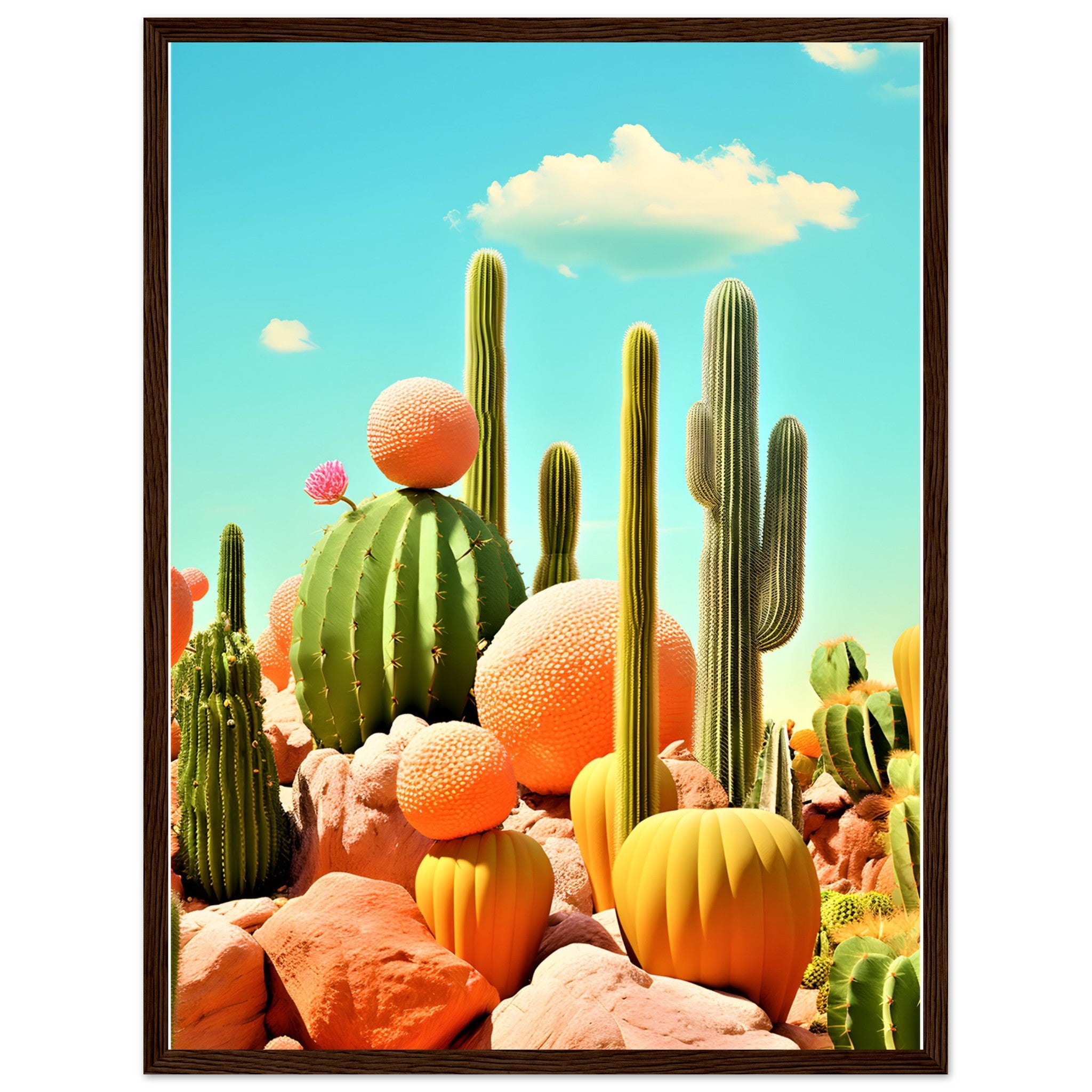 Desert Cacti Walley Wall Art