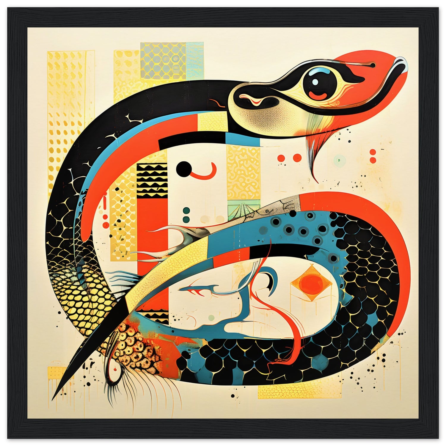 Abstract Twisted Snake Serpent Wall Art