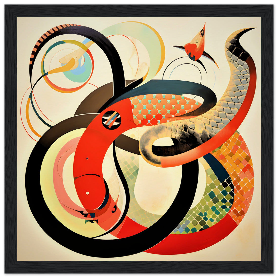 Abstract Serpent Wall Art