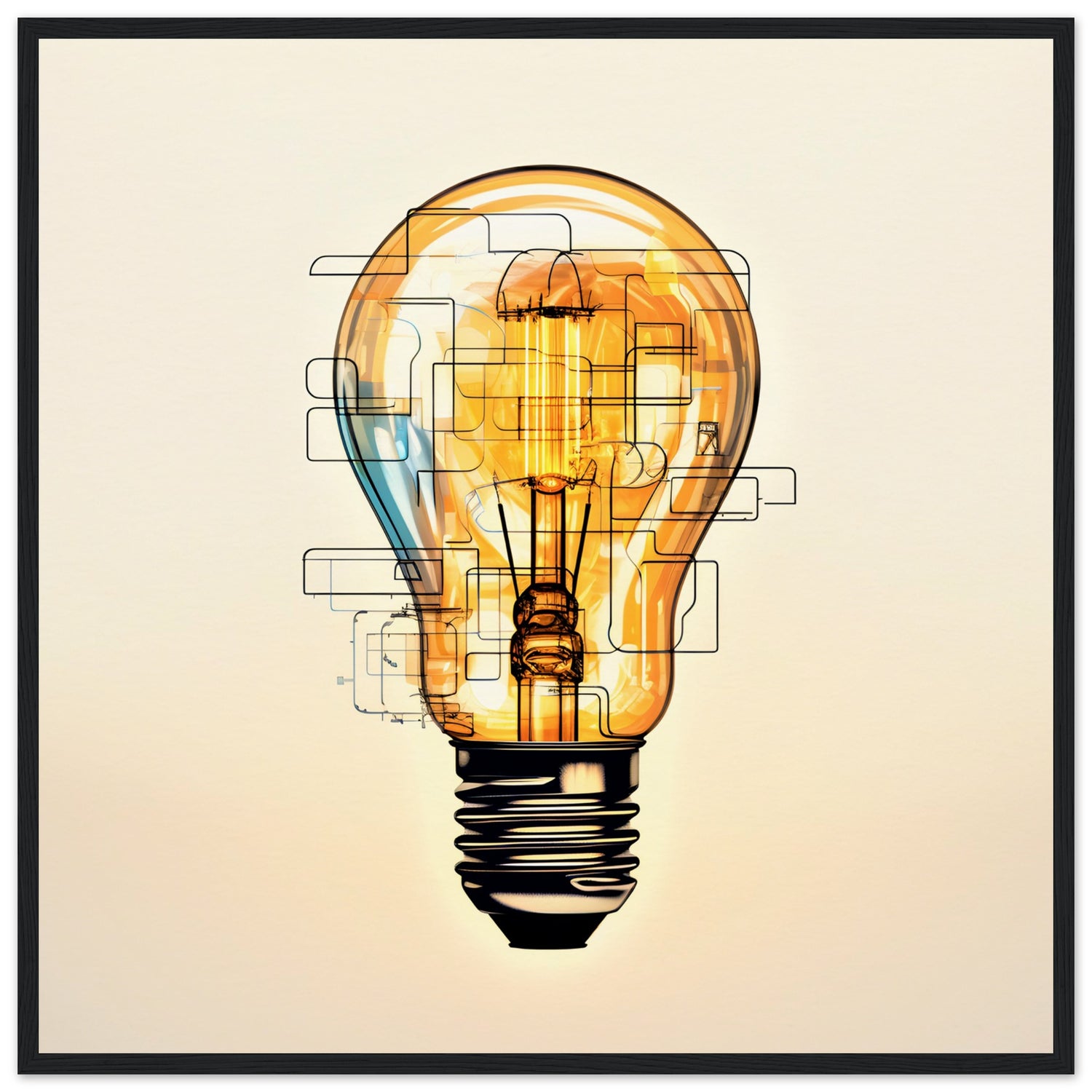 Intellectual Creativity Lightbulb Wall Art