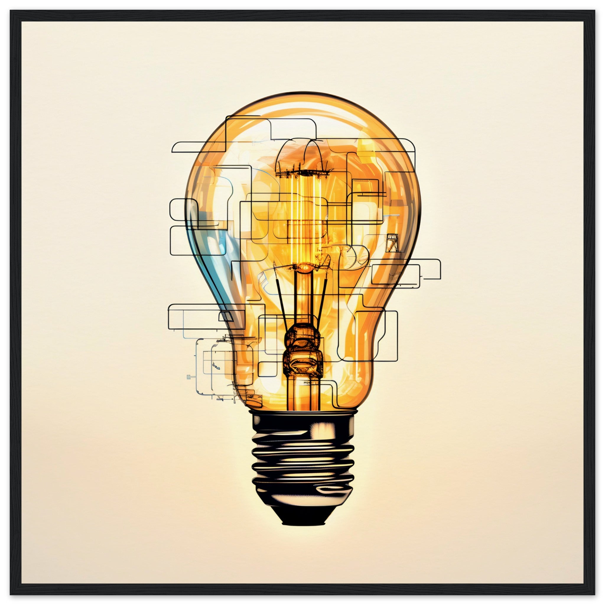 Intellectual Creativity Lightbulb Wall Art