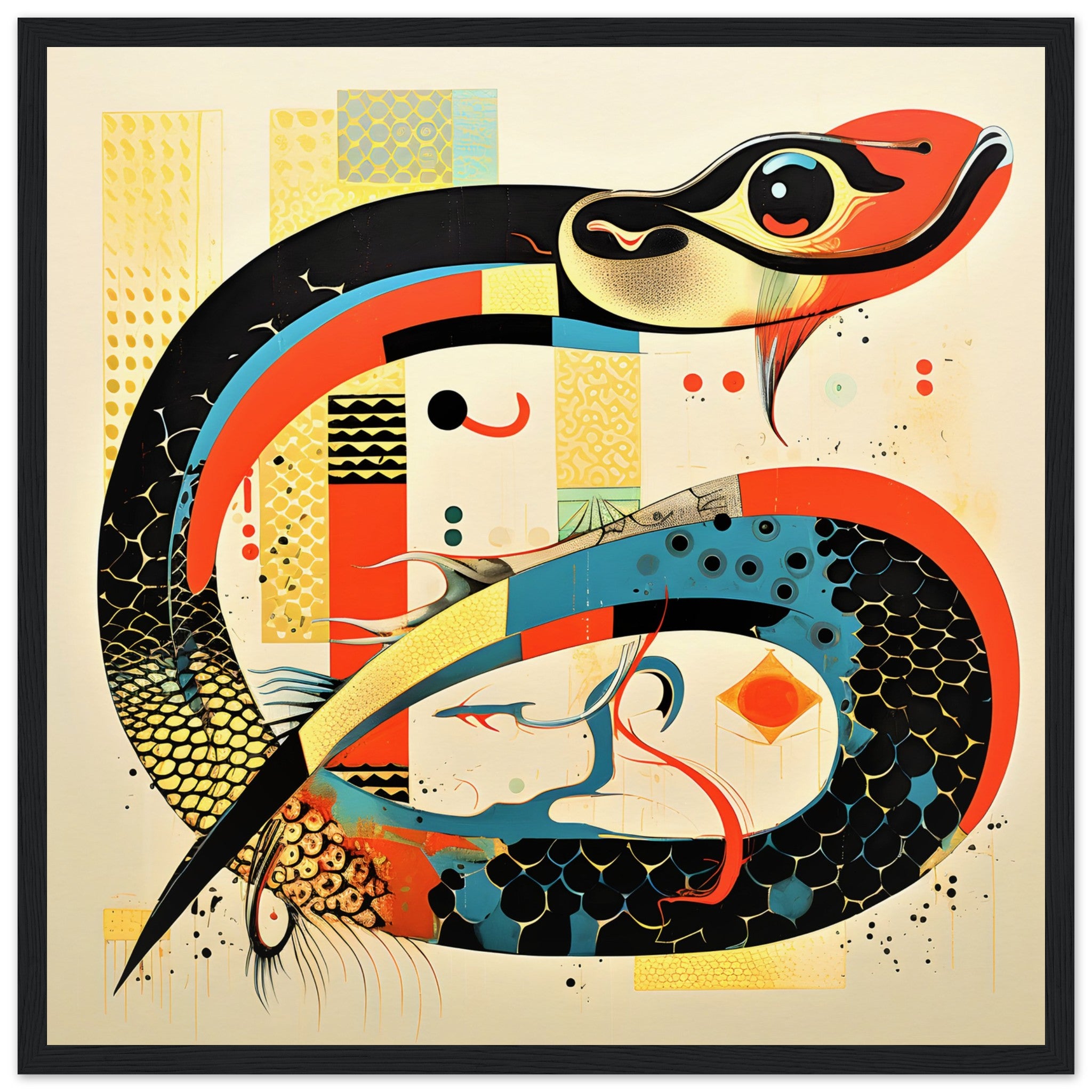 Abstract Twisted Snake Serpent Wall Art