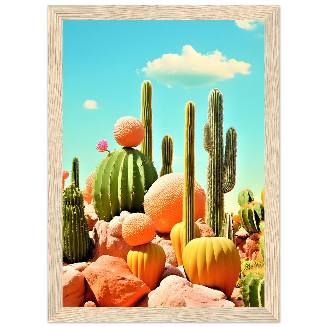 Desert Cacti Walley Wall Art