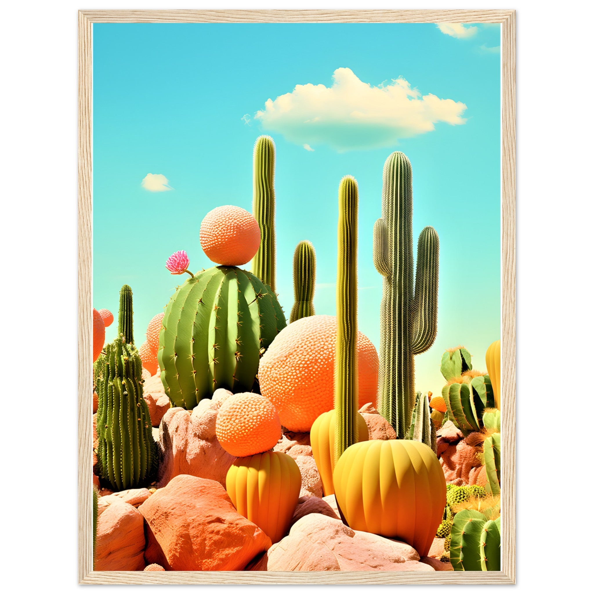 Desert Cacti Walley Wall Art