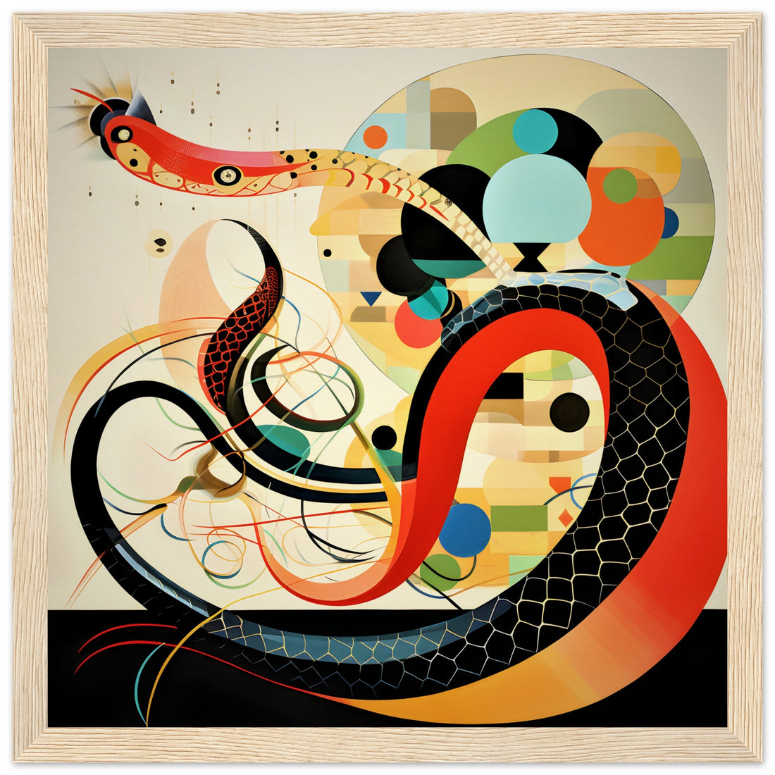 Abstract Serpent Art Wall Decor