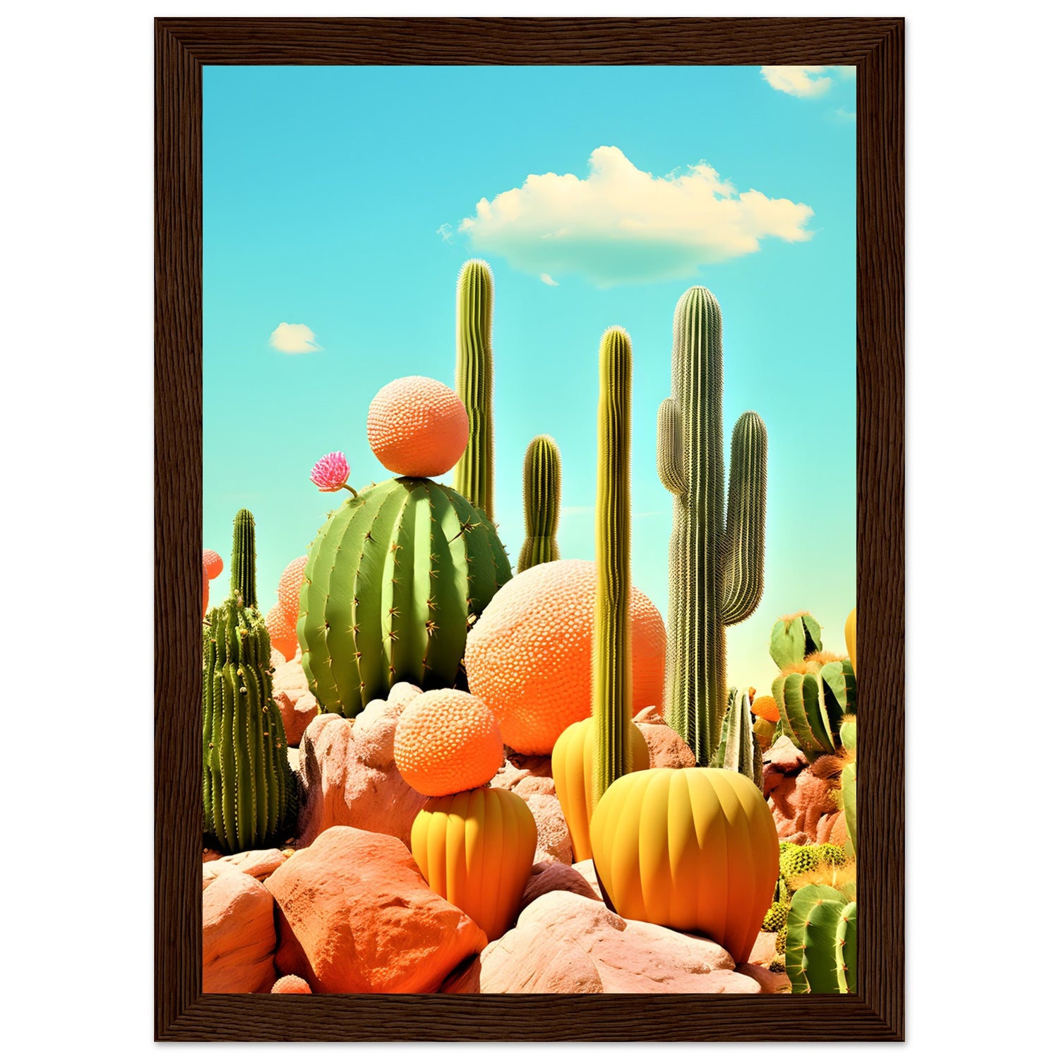 Desert Cacti Walley Wall Art