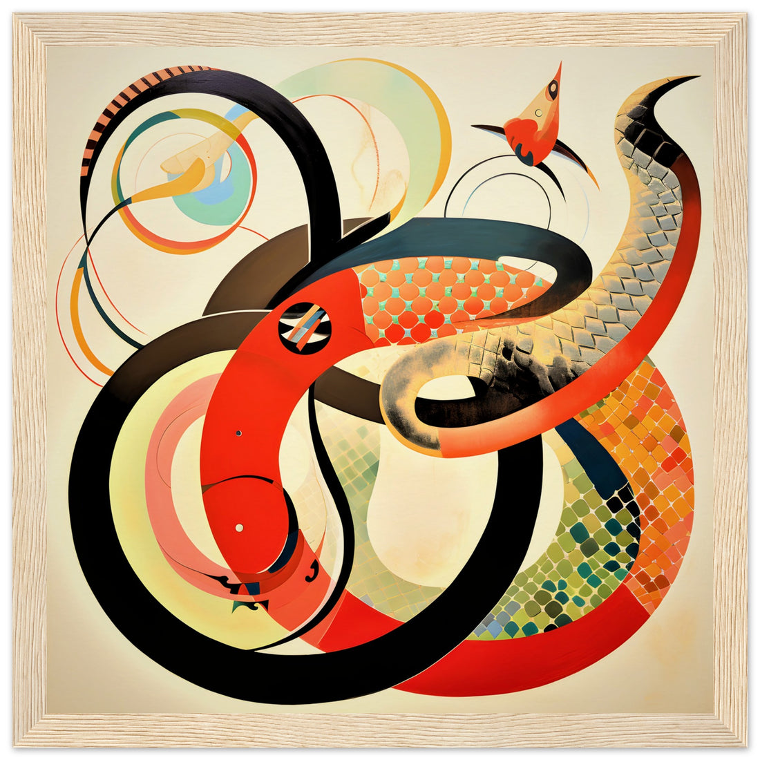 Abstract Serpent Wall Art