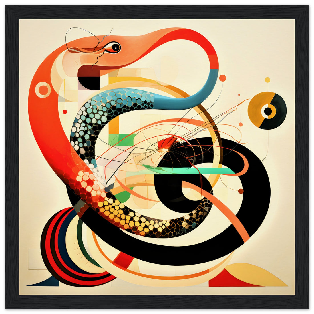 Abstract Twisted Serpent Art Wall Decor