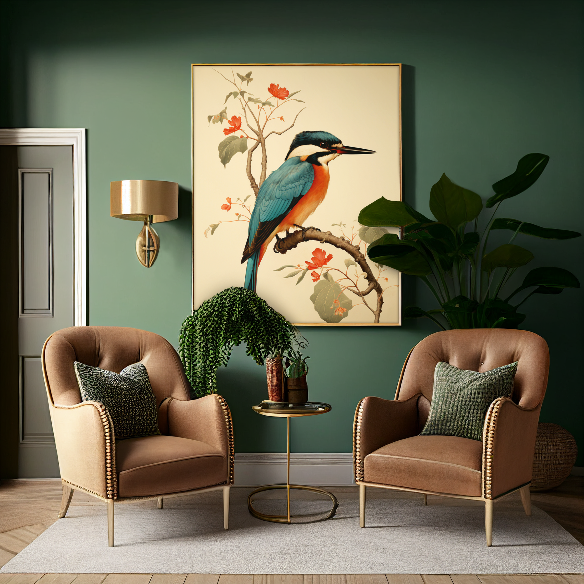 Japanese Style Kingfisher Wall Art