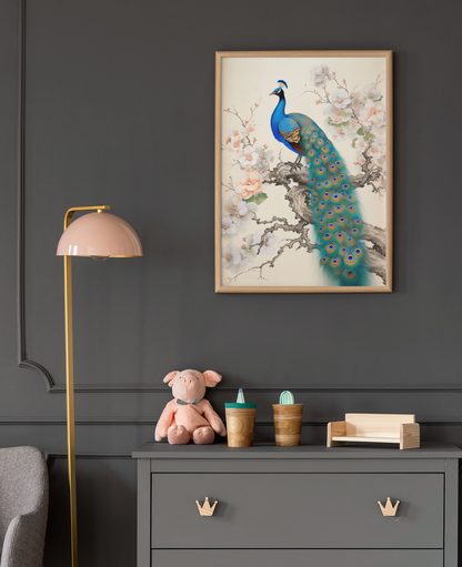 Japanese Style Peacock Wall Art