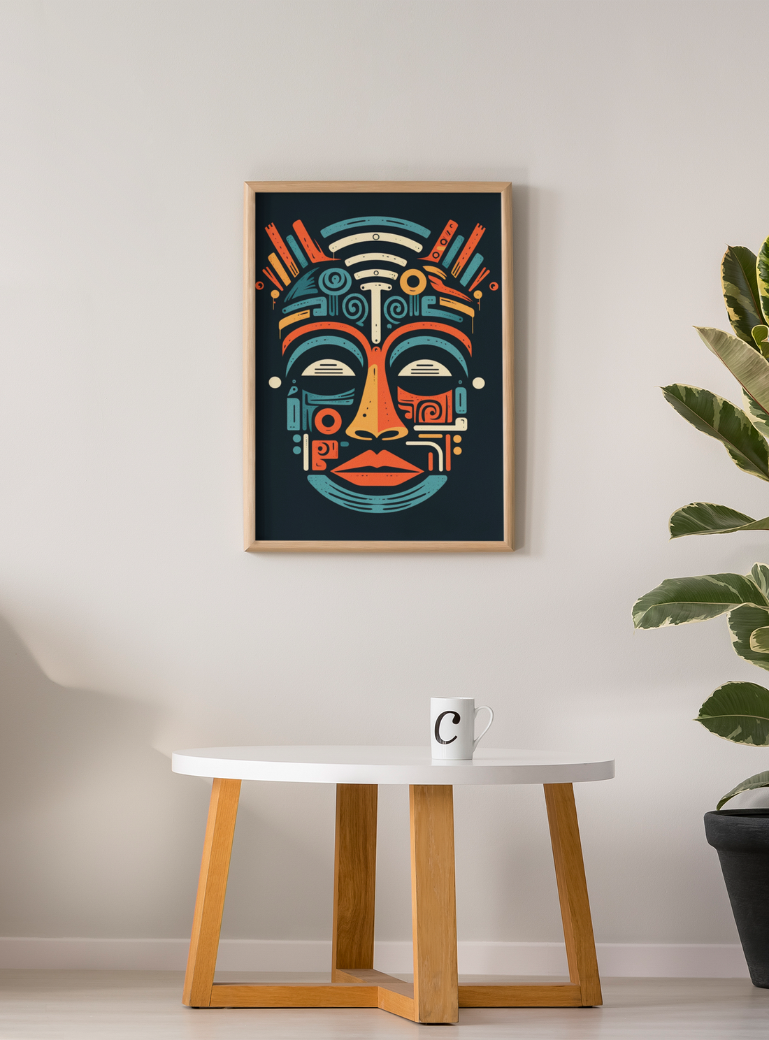 Tribal Mask Face Wall Art