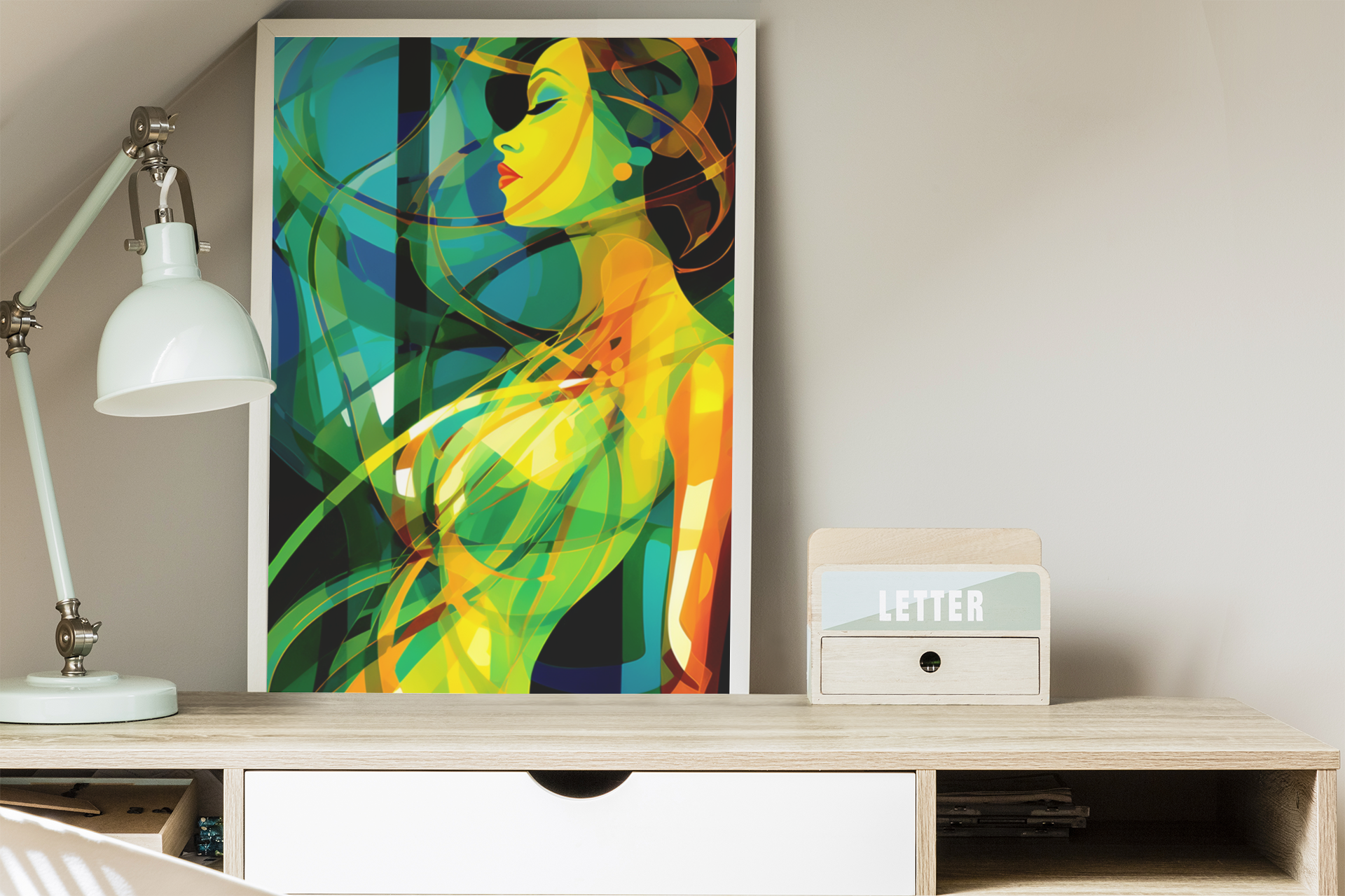 Abstract Green Absinthe Dreams Wall art