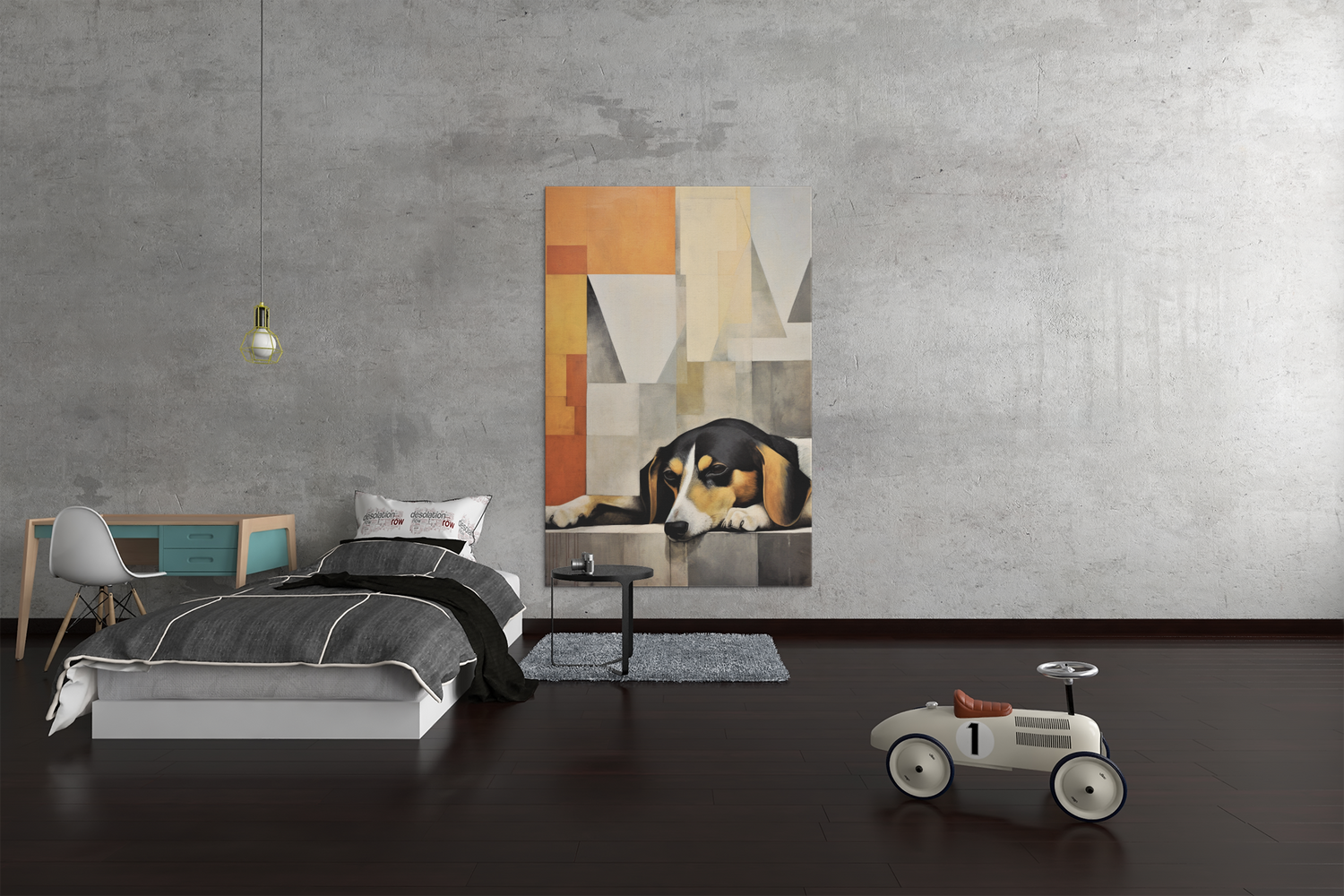 Sleepy Dog Design Wall Art