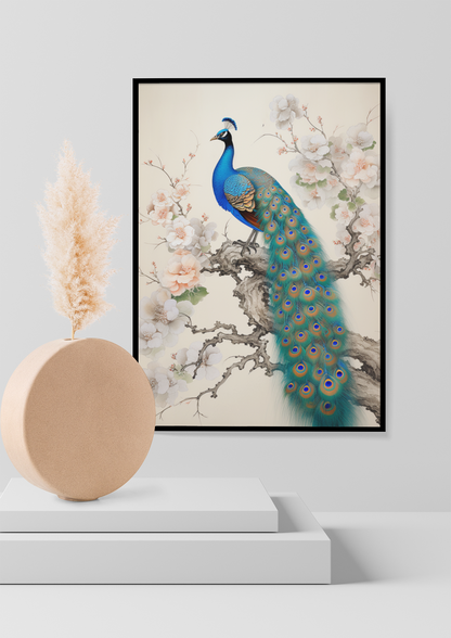 Japanese Style Peacock Wall Art