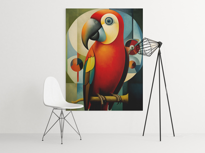 Ara Parrot Abstract Wall Art Design