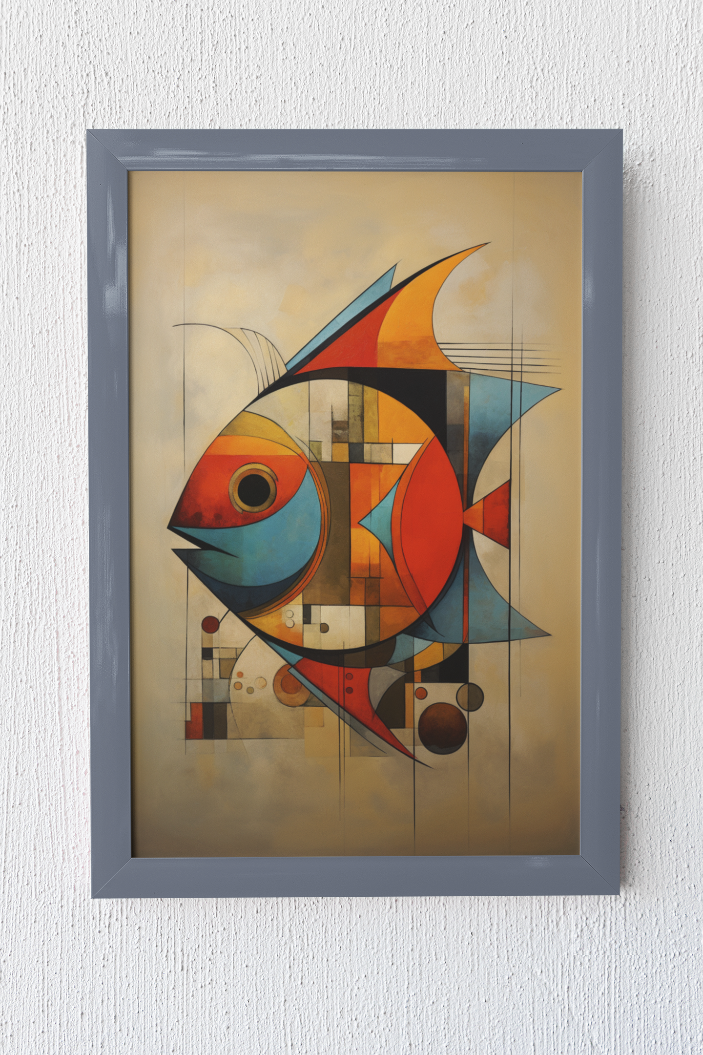 Abstract Fish Design Wall Art