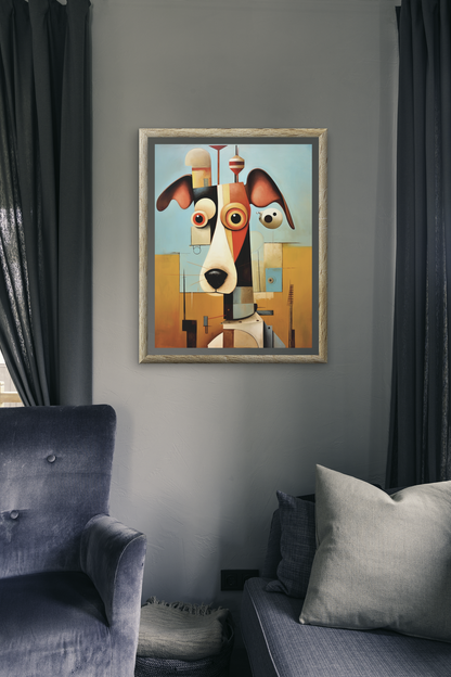 Strange Abstract Dog Wall Art