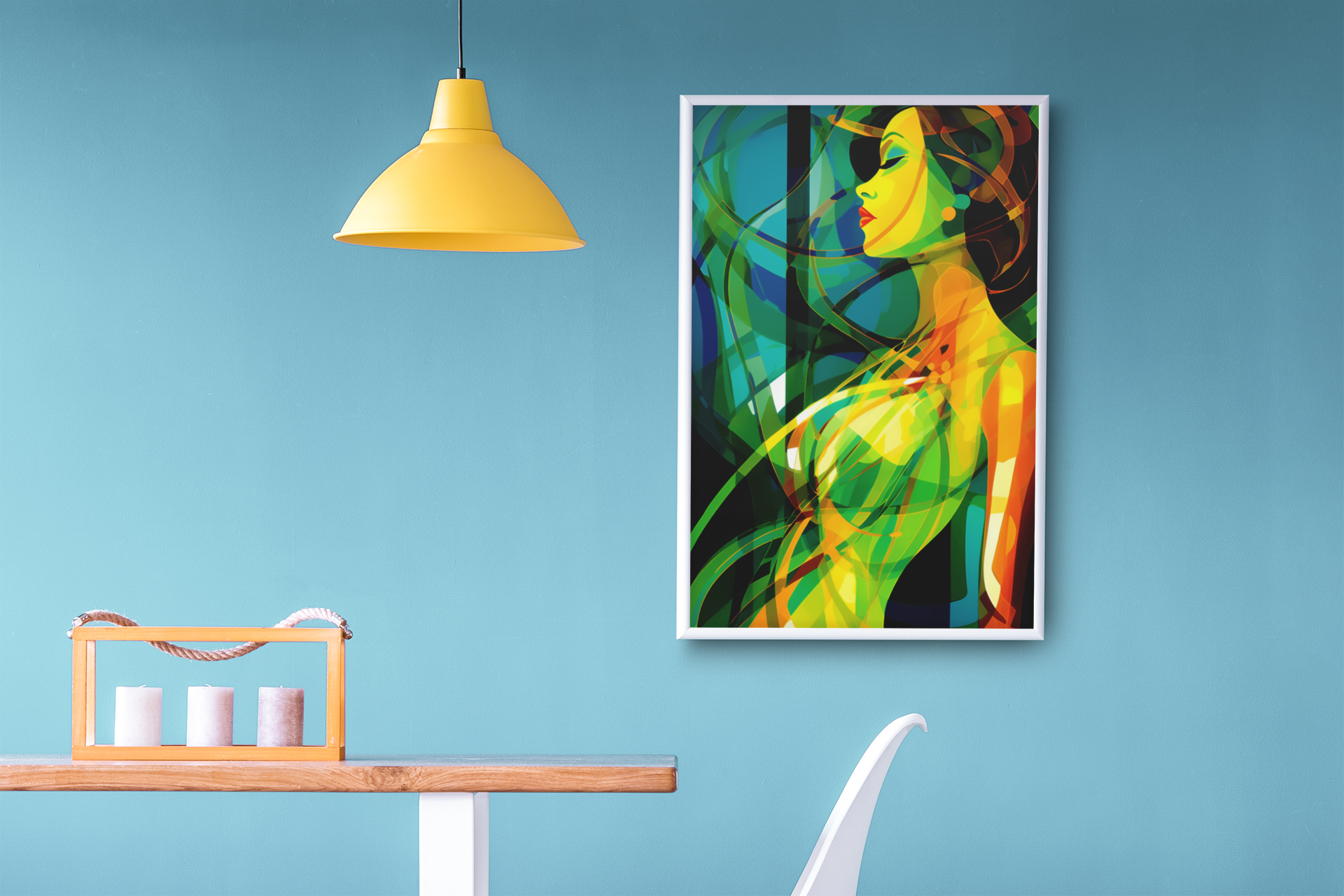 Abstract Green Absinthe Dreams Wall art