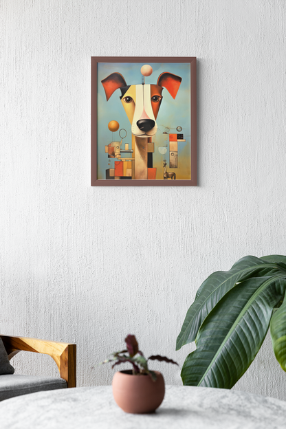 Whismical Abstract Dog Wall Art