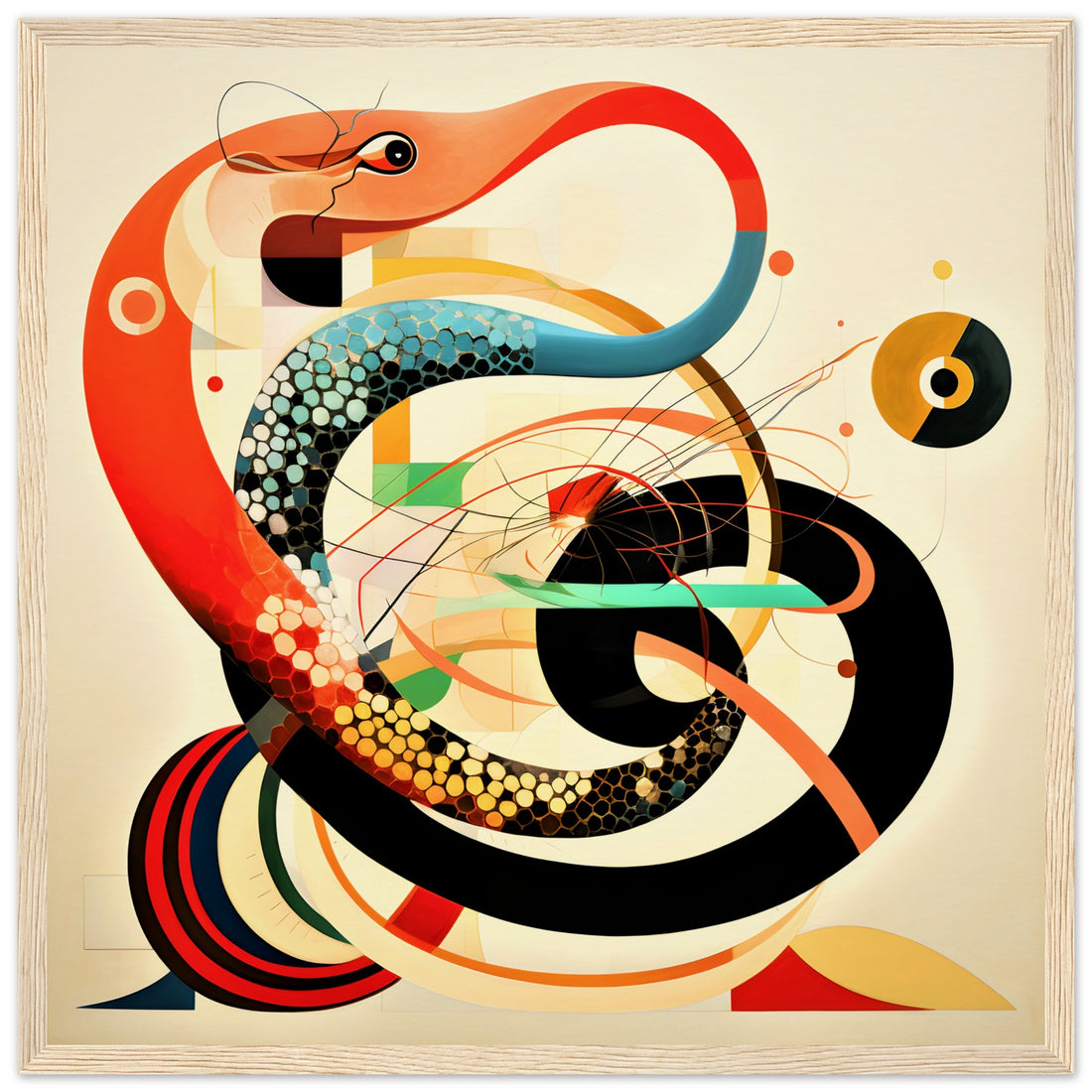 Abstract Twisted Serpent Art Wall Decor