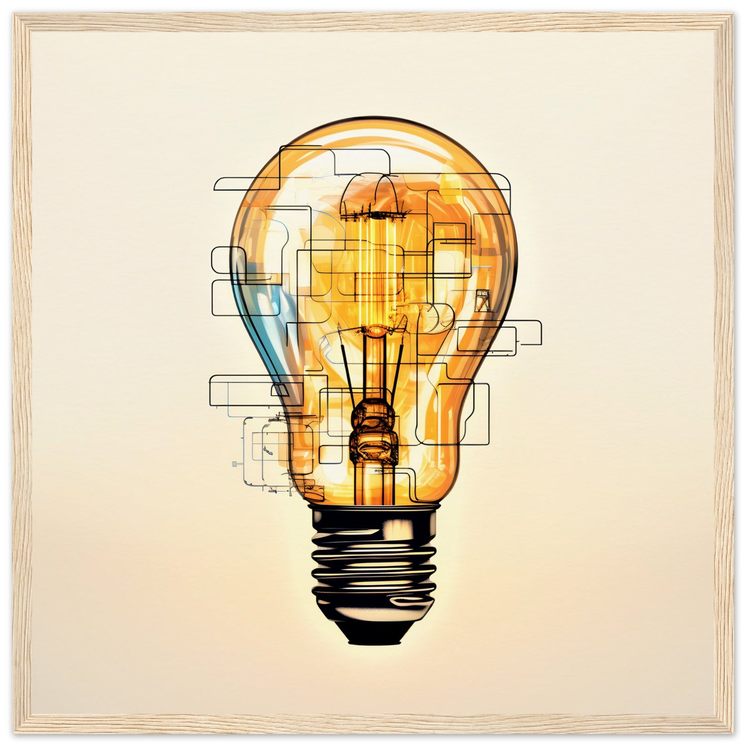 Intellectual Creativity Lightbulb Wall Art