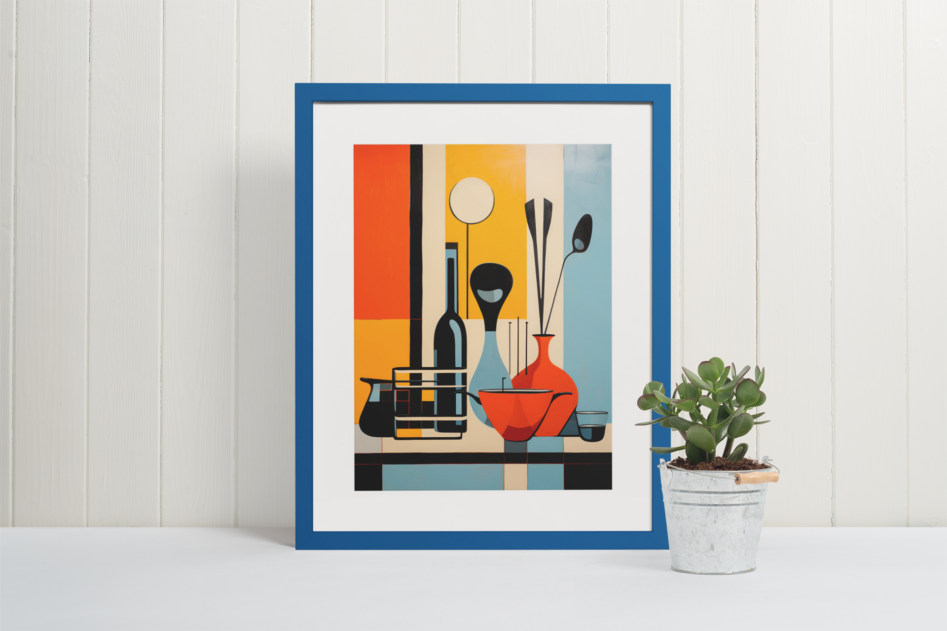 Bauhaus Style Kitchen Wall Art Design