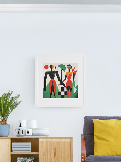 Abstract Man and Abstract Woman Edam Garden Wall Art