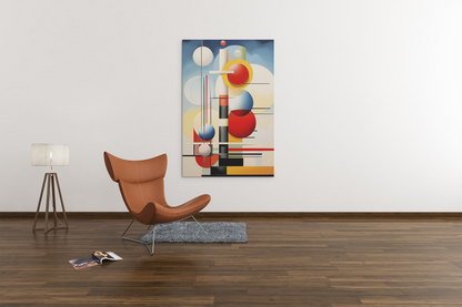 Bauhaus Bubble Lighthouse Abstract Wall Art Design