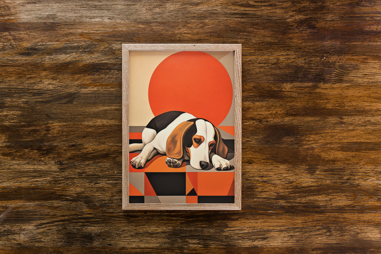 Sleepy Dog Charachter Wall Art