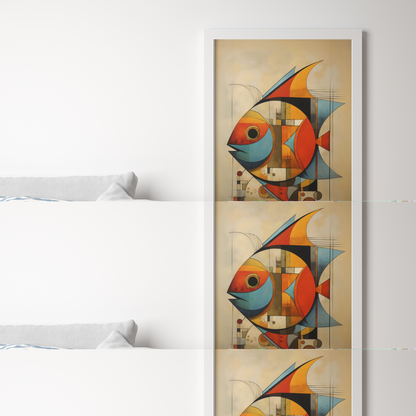 Abstract Fish Design Wall Art