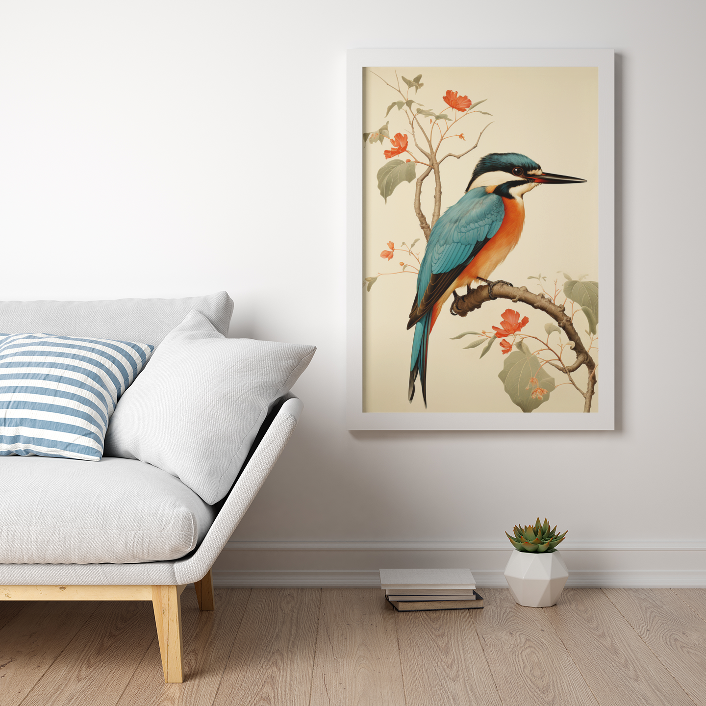 Japanese Style Kingfisher Wall Art