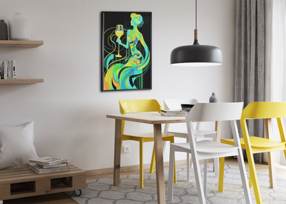 A Woman With a Glass of Wine Absinthe Dreams Wall Art