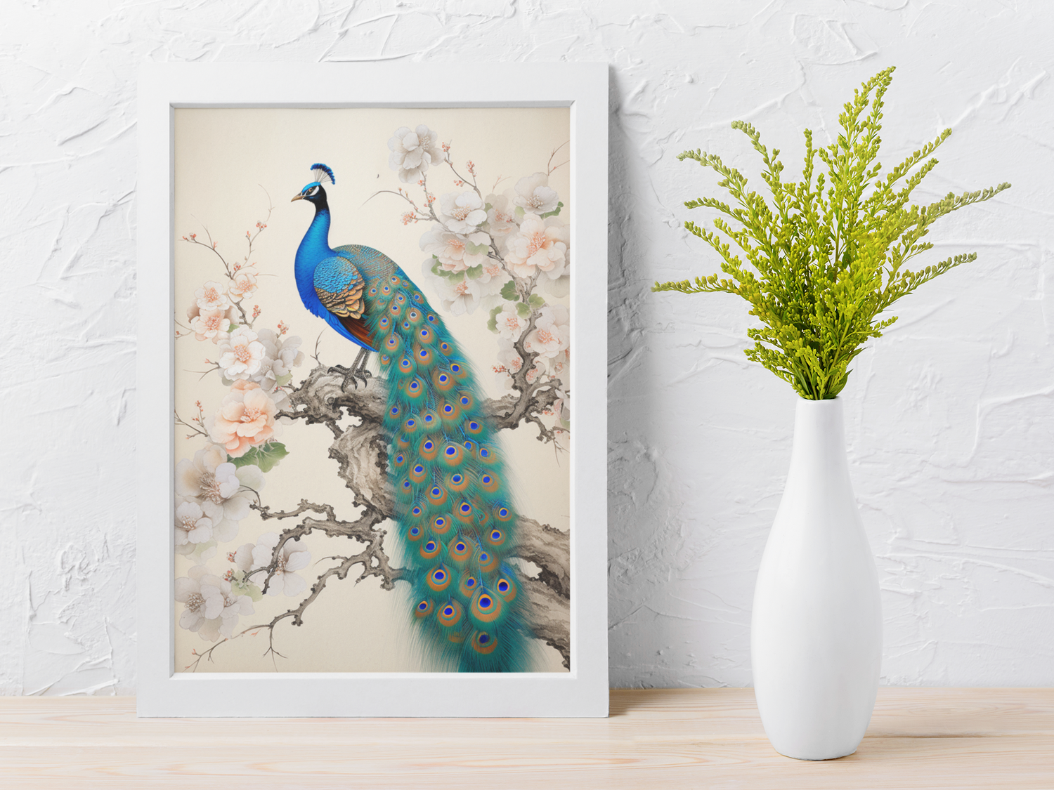 Japanese Style Peacock Wall Art