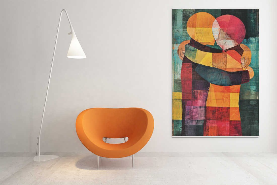 Colored Loving Hug Wall Art