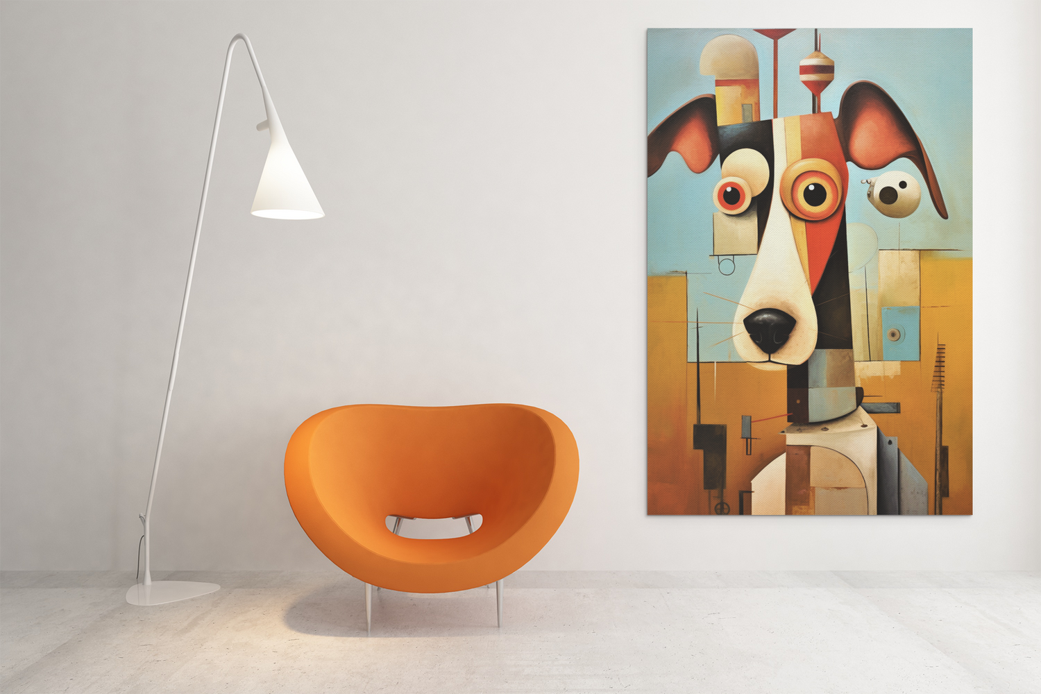 Strange Abstract Dog Wall Art