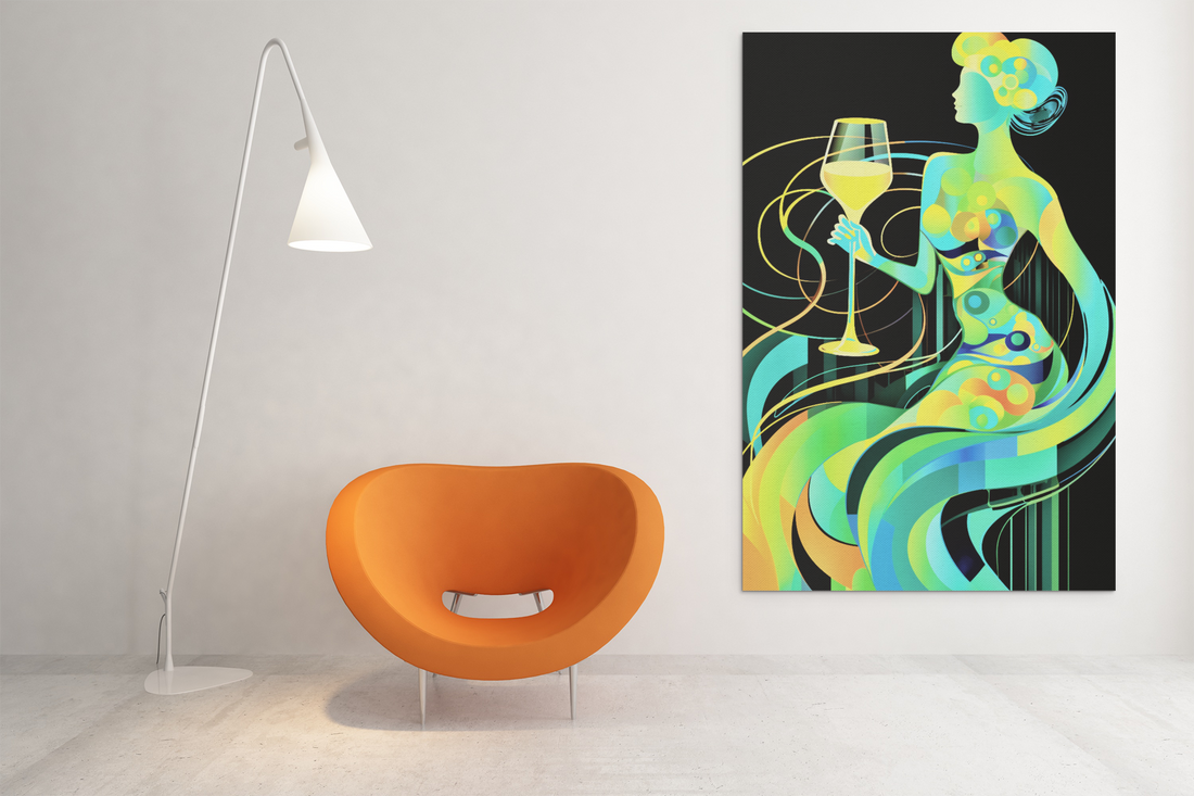 A Woman With a Glass of Wine Absinthe Dreams Wall Art