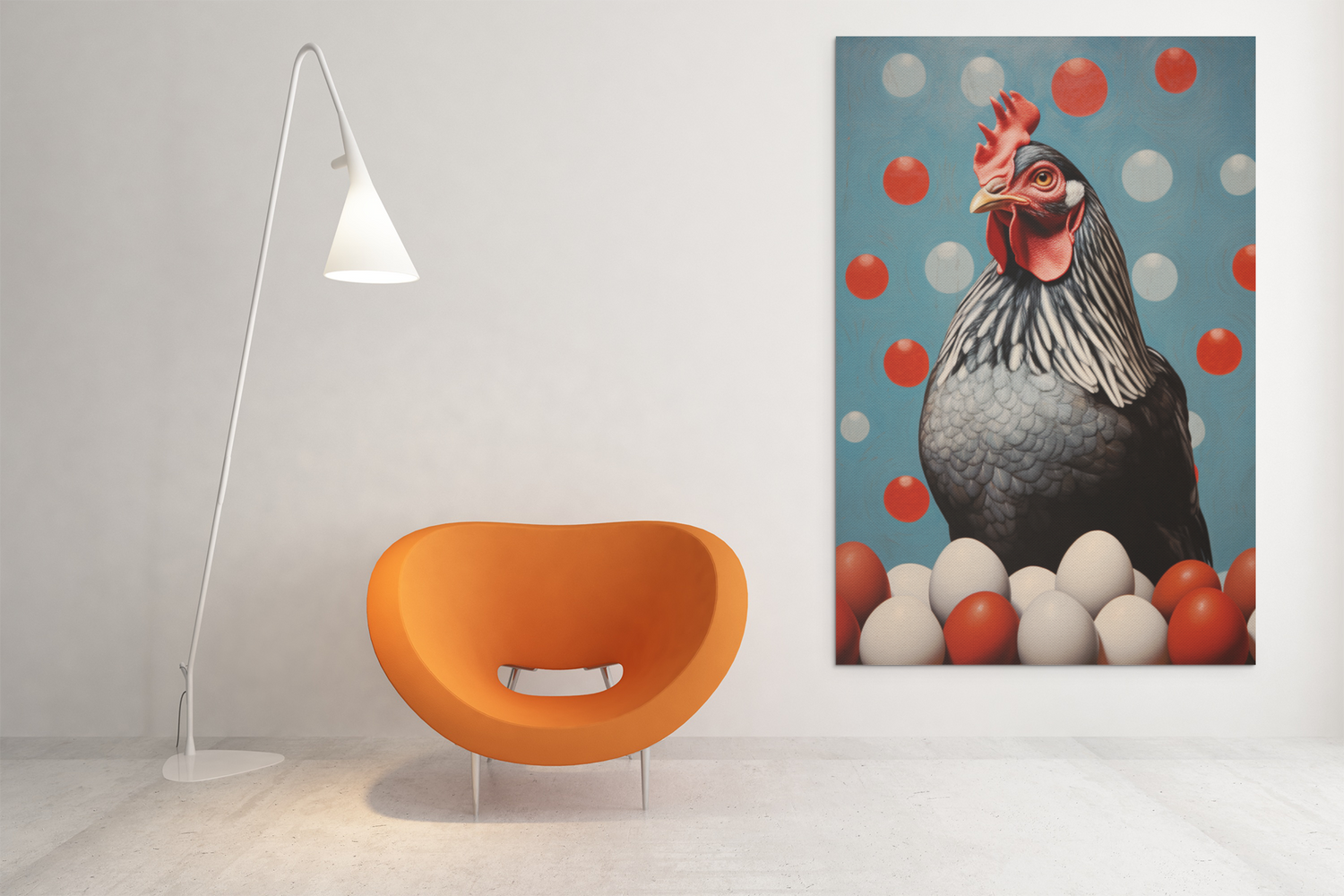 Hen with eggs Wall Art