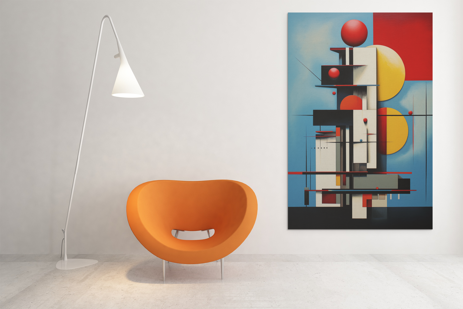 Bauhaus Bubble Architecture Abstract Wall Art Design