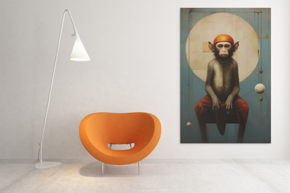 Tired Monkey Wall Art Design