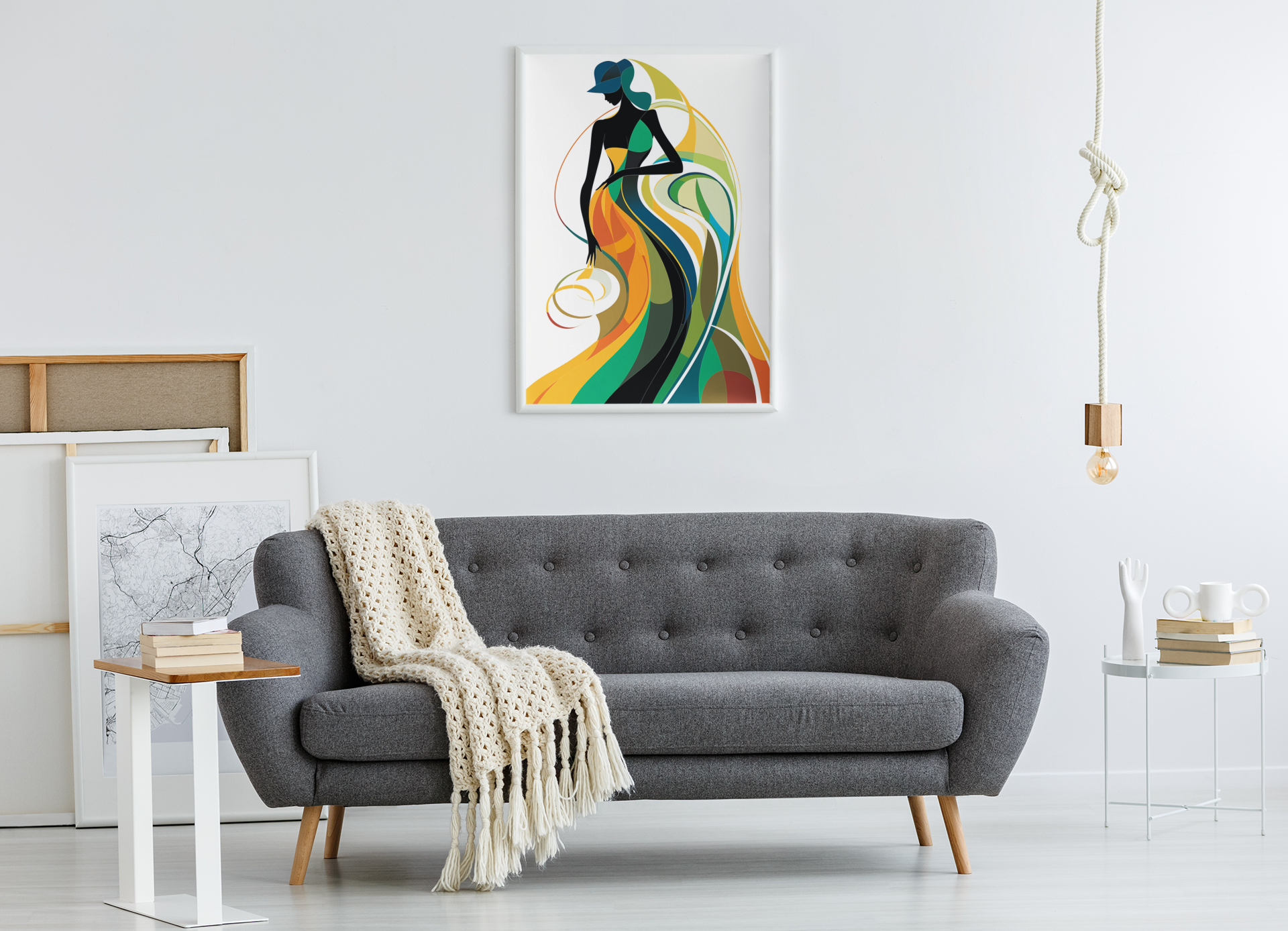 Green Curvy Woman Absinthe Dreams Wall Art