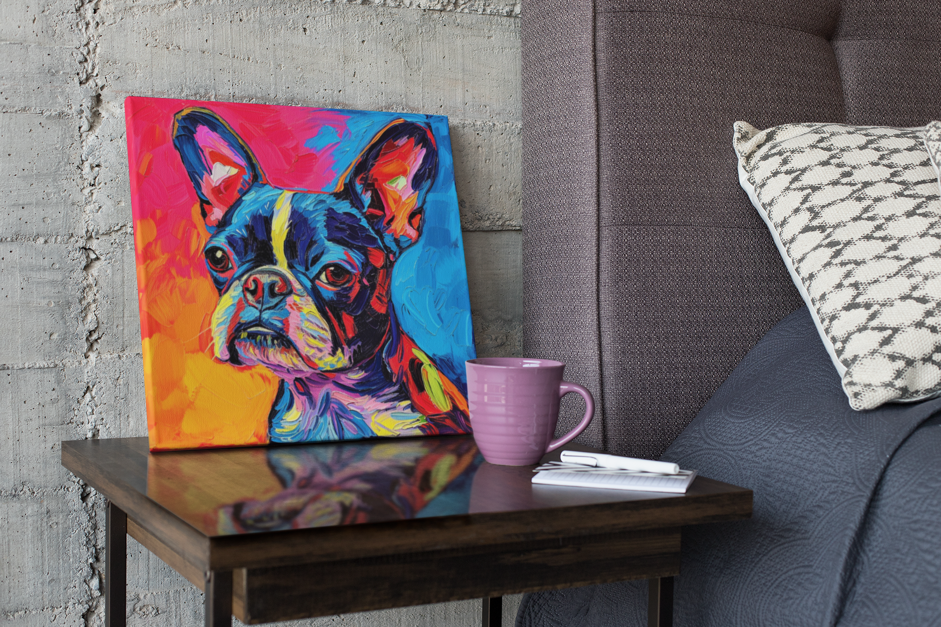 Fauvism Style French Bulldog Wall Art