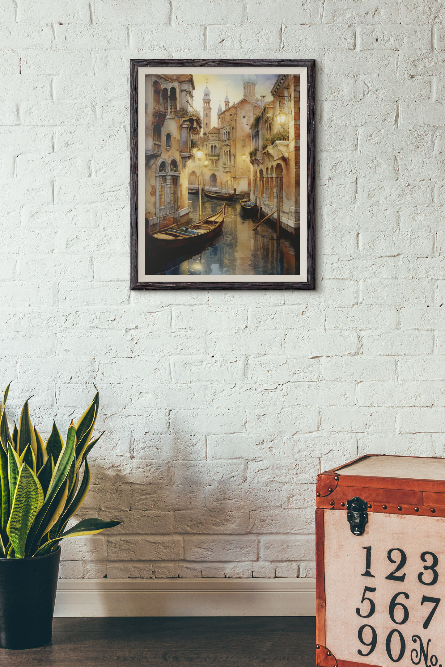 Venice Canals Scene Wall Art Design