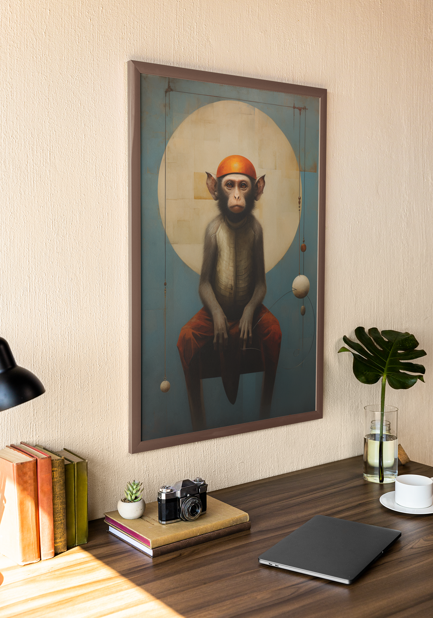 Tired Monkey Wall Art Design