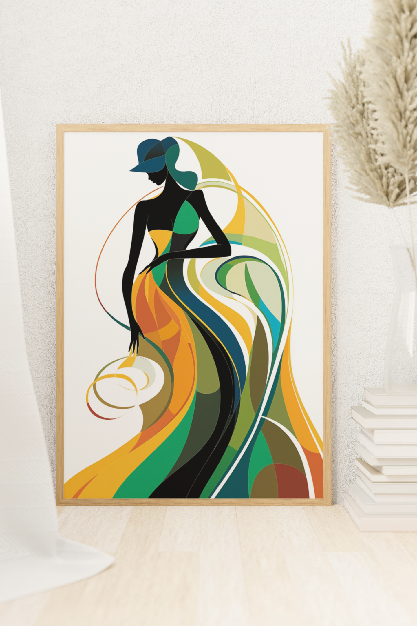 Green Curvy Woman Absinthe Dreams Wall Art