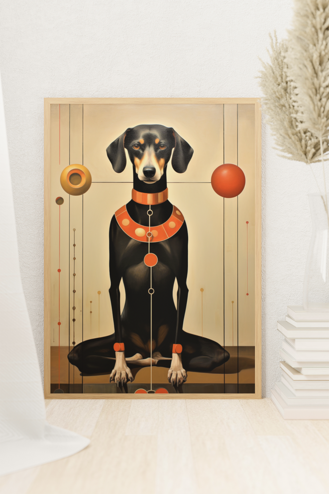 Doberman Zen Charachter Wall Art