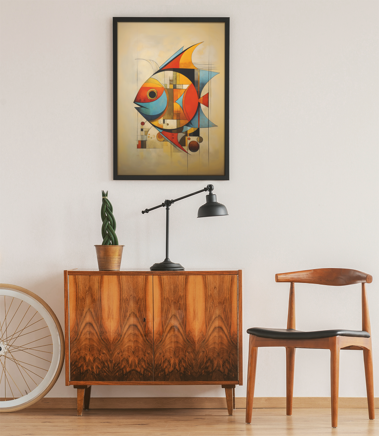 Abstract Fish Design Wall Art